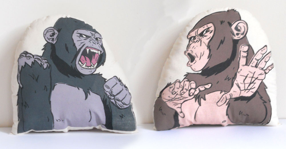 Chimp pillow